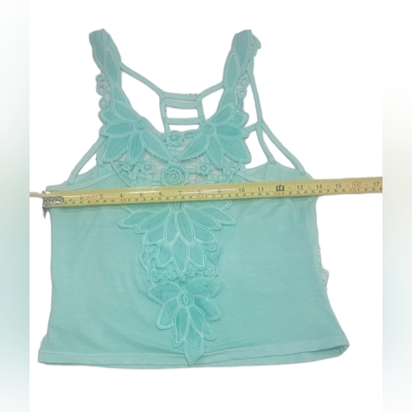 ❤️ KOVER BLUE  GREEN MINT STRAPPY BLOUSE  ONE SIZE. MADE IN COLOMBIA. - Picture 3 of 12